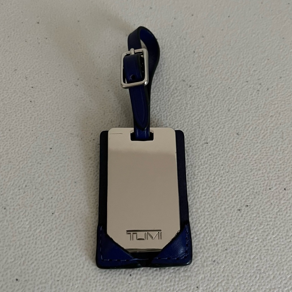 Tumi Luggage Tag cobalt blue Silver